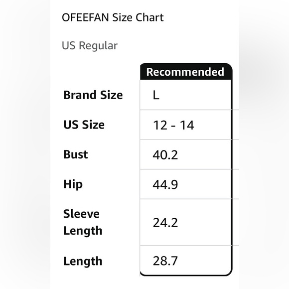 OFEEFAN Long Sleeve V Neck Dressy Blouse, Loose Fit Tunic Top Curved Hem size L - Picture 7 of 7